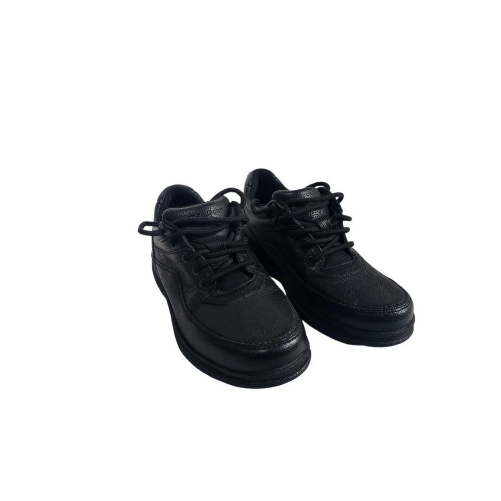 Men’s Leather Shoes Rockport 8.5 Black Casual World Tour Walking Shoes Xtra Wide